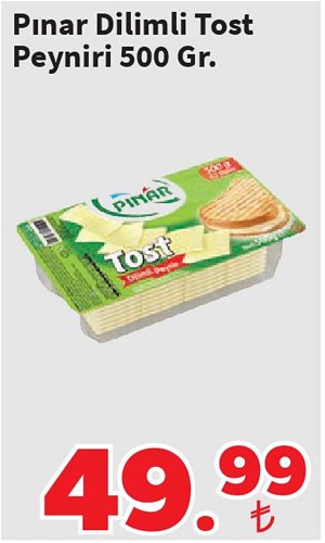 Pınar Dilimli Tost Peyniri 500 Gr image