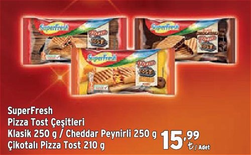 SuperFresh Pizza Tost Çeşitleri 250/210 g image