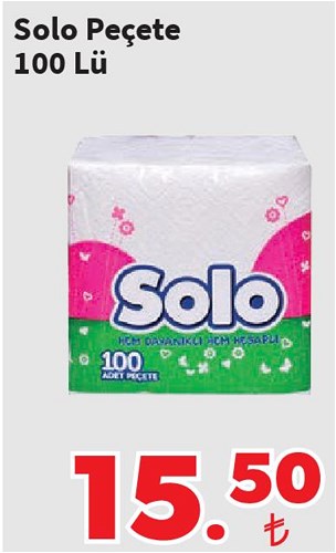 Solo Peçete 100 Lü image