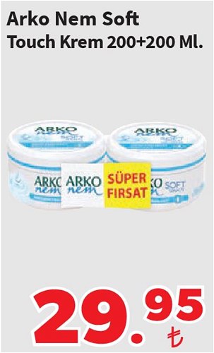 Arko Nem Soft Touch Krem 200+200 ml image