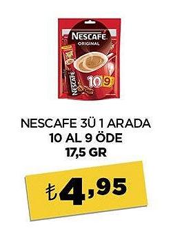 Akyurt Süpermarket Nescafe 3ü1 Arada 10 Al 9 Öde 17,5 Gr