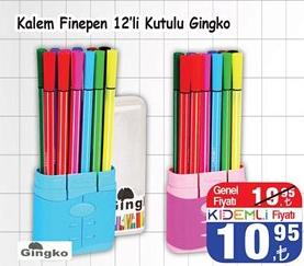 Gingko Kalem Finepen 12'li Kutulu image