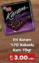 Eti Karam %70 Kakaolu Kare 70gr image