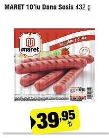 Maret 10'lu Dana Sosis 432 g image
