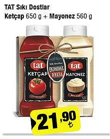 Tat Sıkı Dostlar Ketçap 650 g + Mayonez 560 g image