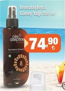 Cire Aseptine Bronzlaştırıcı Güneş Yağı 200 ml image