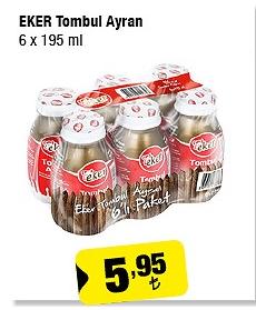 Çağdaş Marketler Eker Tombul Ayran 6 X 195 Ml