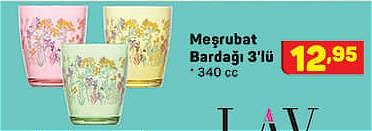 Lav Meşrubat Bardağı 3'lü 340 cc image