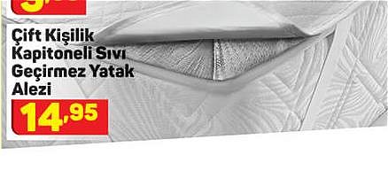 Çift Kişilik Kapitoneli Sıvı Geçirmez Yatak Alezi image