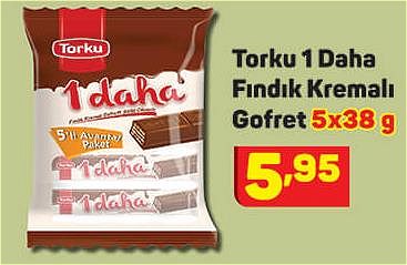 Torku 1 Daha Fındık Kremalı Gofret 5x38 g image