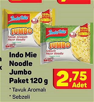 Indo Mie Noodle Jumbo Paket 120 g image