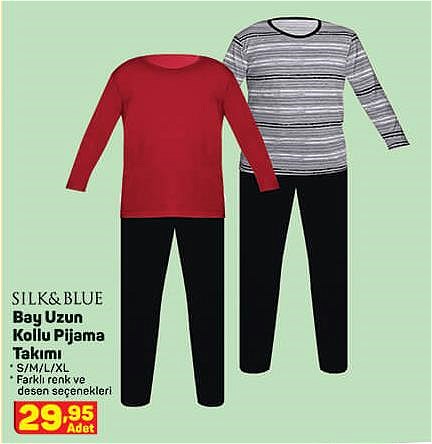 Silk&Blue Bay Uzun Kollu Pijama Takımı image