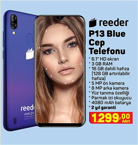 A101 Reeder P13 Blue 16 GB Cep Telefonu