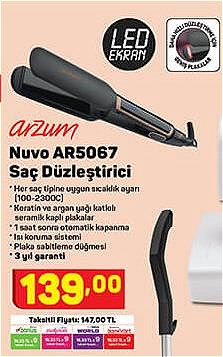 Arzum Nuvo AR5067 Saç Düzleştirici | İndirimde Market