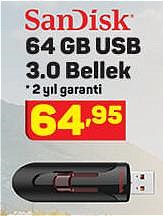 SanDisk 64 Gb 3.0 Bellek image