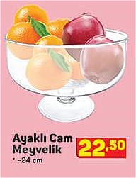 Ayaklı Cam Meyvelik 24 cm image