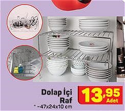 Dolap İçi Raf 47x24x10 cm image