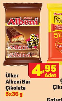 Ülker Albeni Bar Çikolata 5x36 g image