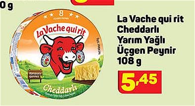 La Vache Qui Rit Cheddarlı Yarım Yağlı Üçgen Peynir 108 g image