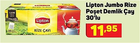 Lipton Jumbo Rize Poşet Demlik Çay 30'lu image