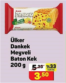 Ülker Dankek Meyveli Baton Kek 200 g image