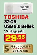 Toshiba 32 GB Usb 2.0 Bellek image