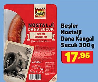 Beşler Nostalji Dana Kangal Sucuk 300 g image