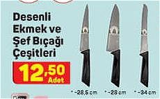 Desenli Ekmek ve Şef Bıçağı Çeşitleri/Adet image