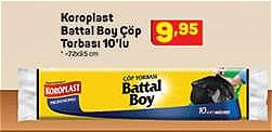 Koroplast Battal Boy Çöp Torbası 10'lu 72x95 cm image