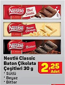 Nestle Classic Baton Çikolata Çeşitleri 30 g image