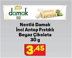 Nestle Damak İnci Antep Fıstıklı Beyaz Çikolata 30 g image