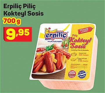 Erpiliç Piliç Kokteyl Sosis 700 g image