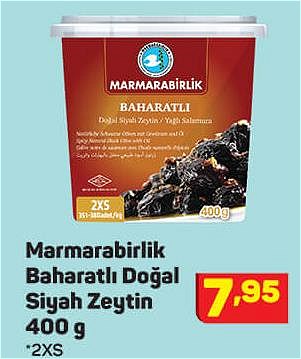 Marmarabirlik Baharatlı Doğal Siyah Zeytin 400 g 2XS image