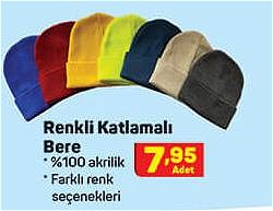 Renkli Katlamalı Bere image