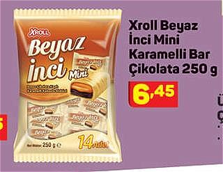 Xroll Beyaz İnci Mini Karamelli Bar Çikolata 250 g image