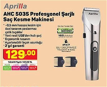 Aprilla Ahc 5035 Profesyonel Sarjli Sac Kesme Makinesi Indirimde Market