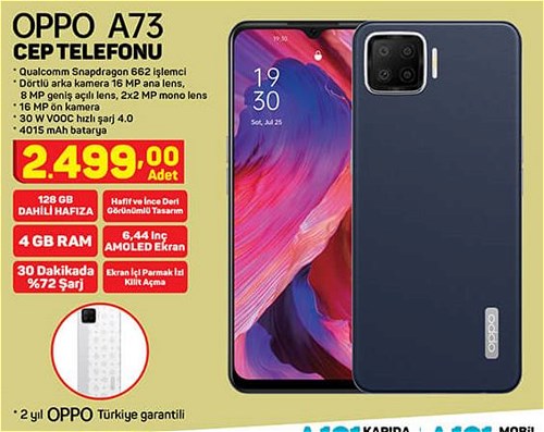 Oppo A73 128 GB Cep Telefonu image