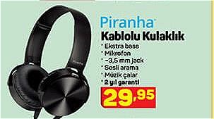 Piranha Kablolu Kulaklık image