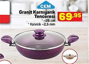 Cem Granit Karnıyarık Tenceresi 26 cm image