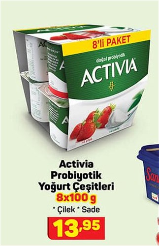 Activia Probiyotik Yoğurt Çeşitleri 8x100 g image