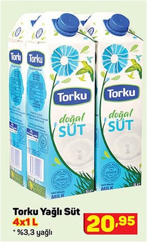 Torku Yağlı Süt 4x1 L image