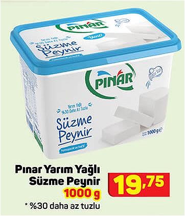 Pınar Yarım Yağlı Süzme Peynir 1000 g image