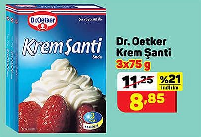 Dr. Oetker Krem Şanti 3x75 g image