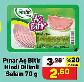 Pınar Aç Bitir Hindi Dilimli Salam 70 g image