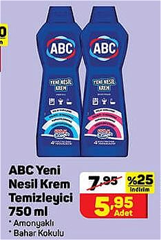 ABC Yeni Nesil Krem Temizleyici 750 ml image