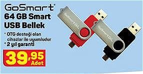 GoSmart 64 GB Smart Usb Bellek image