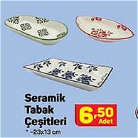 Seramik Tabak Çeşitleri 23x13 cm image