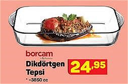 Paşabahçe Borcam Dikdörtgen Tepsi 3850 cc image