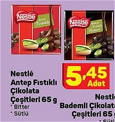 Nestle Antep Fıstıklı Çikolata Çeşitleri 65 g image