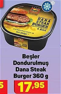 Beşler Dondurulmuş Dana Steak Burger 360 g image